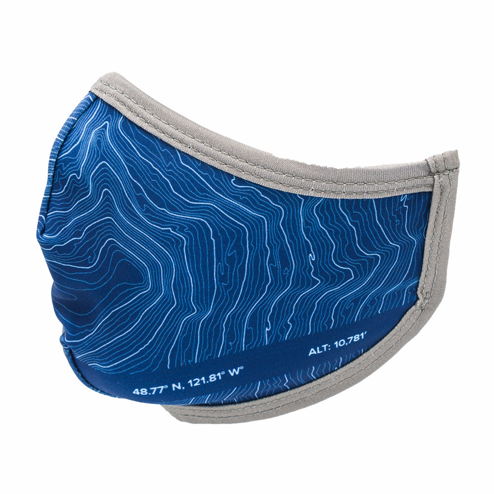 Mount Baker Topographic Facemask