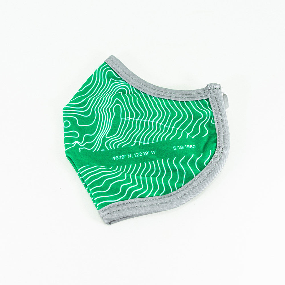 Mount St. Helens Topographic Facemask