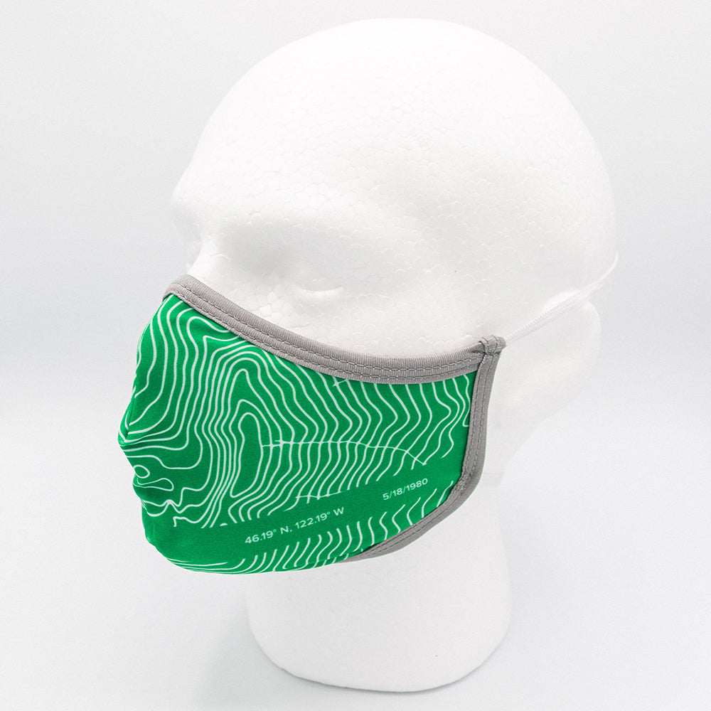 Mount St. Helens Topographic Facemask